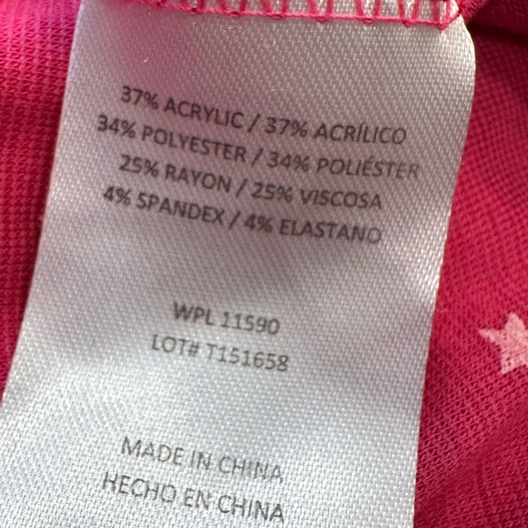 🟡 32 Degrees Pink Long Sleeve Pajama Top Size XL - Picture 4 of 4